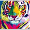 Diamond Painting Tijger voorbeeldafbeelding van het volledige ontwerp