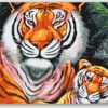 Diamond Painting Tijger familie voorbeeldafbeelding van het volledige ontwerp