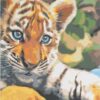 Diamond Painting Tijgerwelp voorbeeldafbeelding van het volledige ontwerp