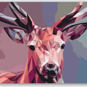 Diamond Painting Vector hert voorbeeldafbeelding van het volledige ontwerp