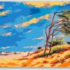 Diamond Painting Verlaten strand voorbeeldafbeelding van het volledige ontwerp