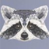 Diamond Painting Wasbeer polygoon voorbeeldafbeelding van het volledige ontwerp