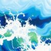 Diamond Painting Woeste golven, blauwe symfonie voorbeeldafbeelding van het volledige ontwerp