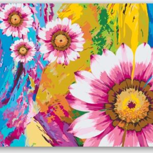 Diamond Painting Zomerbloemen voorbeeldafbeelding van het volledige ontwerp
