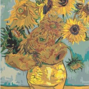 Diamond Painting Zonnebloemen Van Gogh voorbeeldafbeelding van het volledige ontwerp