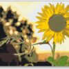 Diamond Painting Zonnebloemen in de wei voorbeeldafbeelding van het volledige ontwerp