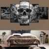 Diamond Painting Doodshoofd 5 Luiken voorbeeldafbeelding van het volledige ontwerp