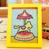 Diamond Painting Draaimolen Met Paardje voorbeeldafbeelding van het volledige ontwerp