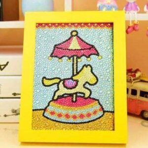 Diamond Painting Draaimolen Met Paardje voorbeeldafbeelding van het volledige ontwerp