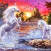 Diamond Painting Eenhoorn In Droomwereld voorbeeldafbeelding van het volledige ontwerp