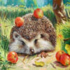 Diamond Painting Egel voorbeeldafbeelding van het volledige ontwerp