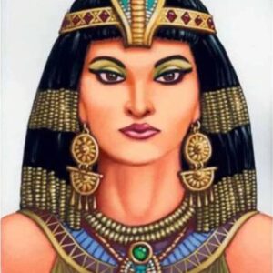 Diamond Painting Egyptische Koningin voorbeeldafbeelding van het volledige ontwerp