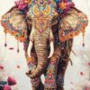 Diamond Painting Elegante olifant voorbeeldafbeelding van het volledige ontwerp