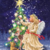 Diamond Painting Engel Kerstboom voorbeeldafbeelding van het volledige ontwerp