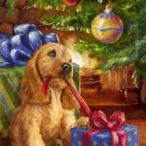 Diamond Painting Engelse Cockerspaniël voorbeeldafbeelding van het volledige ontwerp