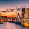 Diamond Painting Erasmusbrug voorbeeldafbeelding van het volledige ontwerp
