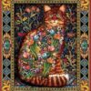 Diamond Painting Fantasie Kat voorbeeldafbeelding van het volledige ontwerp