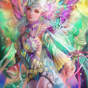Diamond Painting - Kleurrijke bosfee voorbeeldafbeelding van het volledige ontwerp
