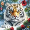 Diamond Painting Feestelijke tijger voorbeeldafbeelding van het volledige ontwerp