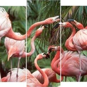 Diamond Painting Flamingo 5 Luiken voorbeeldafbeelding van het volledige ontwerp