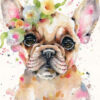 Diamond Painting - Franse bulldog in aquarel voorbeeldafbeelding van het volledige ontwerp