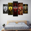 Diamond Painting Game Of Thrones Houses 5 Luiken voorbeeldafbeelding van het volledige ontwerp