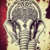 Diamond Painting Ganesha voorbeeldafbeelding van het volledige ontwerp