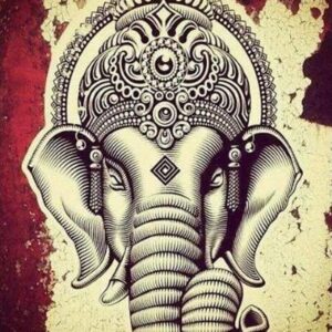 Diamond Painting Ganesha voorbeeldafbeelding van het volledige ontwerp