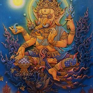 Diamond Painting Ganesha Thailand voorbeeldafbeelding van het volledige ontwerp
