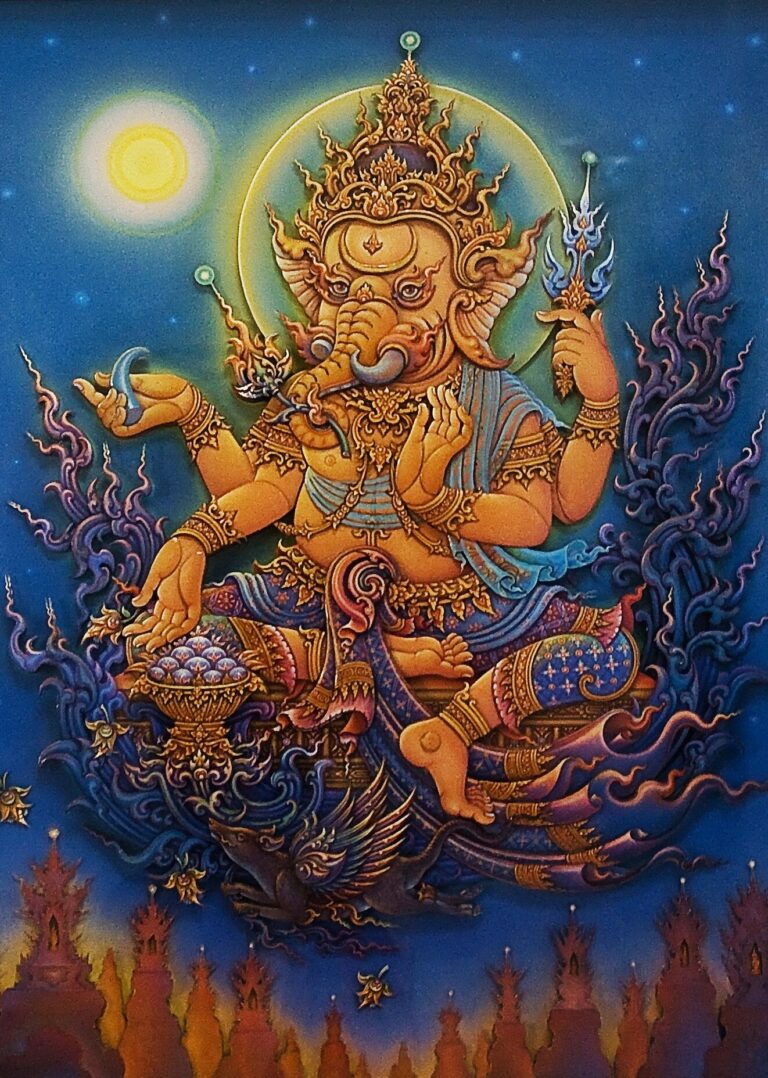 Diamond Painting Ganesha Thailand voorbeeldafbeelding van het volledige ontwerp