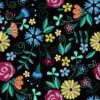 Diamond Painting Geborduurde Bloemen voorbeeldafbeelding van het volledige ontwerp