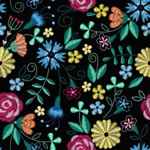 Diamond Painting Geborduurde Bloemen voorbeeldafbeelding van het volledige ontwerp