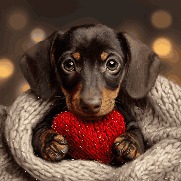 Diamond Painting Gebreide liefde voorbeeldafbeelding van het volledige ontwerp