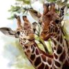Diamond Painting Giraffe voorbeeldafbeelding van het volledige ontwerp