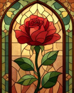 Diamond Painting – Glas-in-loodroos