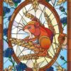 Diamond Painting Glasschilderij Hazelmuis - by Anneke Schipper voorbeeldafbeelding van het volledige ontwerp