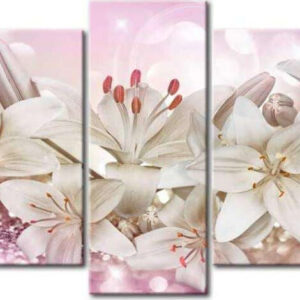 Diamond Painting Glinsterende Bloemen Vijfluik voorbeeldafbeelding van het volledige ontwerp