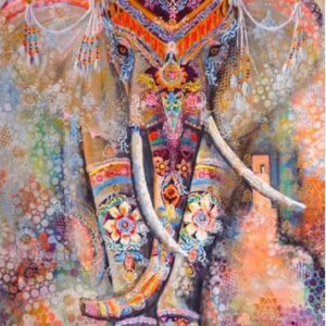 Diamond Painting Glorieuze Olifant voorbeeldafbeelding van het volledige ontwerp