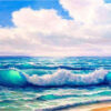 Diamond Painting Golven In Zee voorbeeldafbeelding van het volledige ontwerp