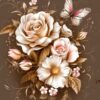Diamond Painting Gouden rozen voorbeeldafbeelding van het volledige ontwerp