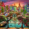 Diamond Painting Gracht voorbeeldafbeelding van het volledige ontwerp