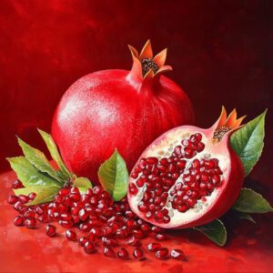 Diamond Painting Granaatappels voorbeeldafbeelding van het volledige ontwerp