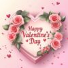 Diamond Painting Happy Valentine's Day voorbeeldafbeelding van het volledige ontwerp