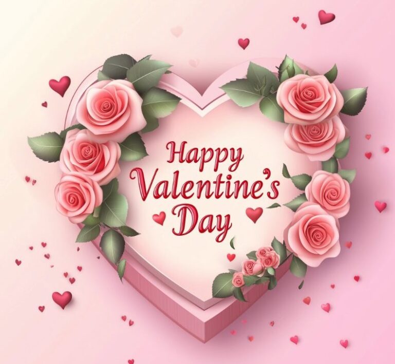 Diamond Painting Happy Valentine's Day voorbeeldafbeelding van het volledige ontwerp