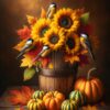 Diamond Painting Herfst Tafereel voorbeeldafbeelding van het volledige ontwerp