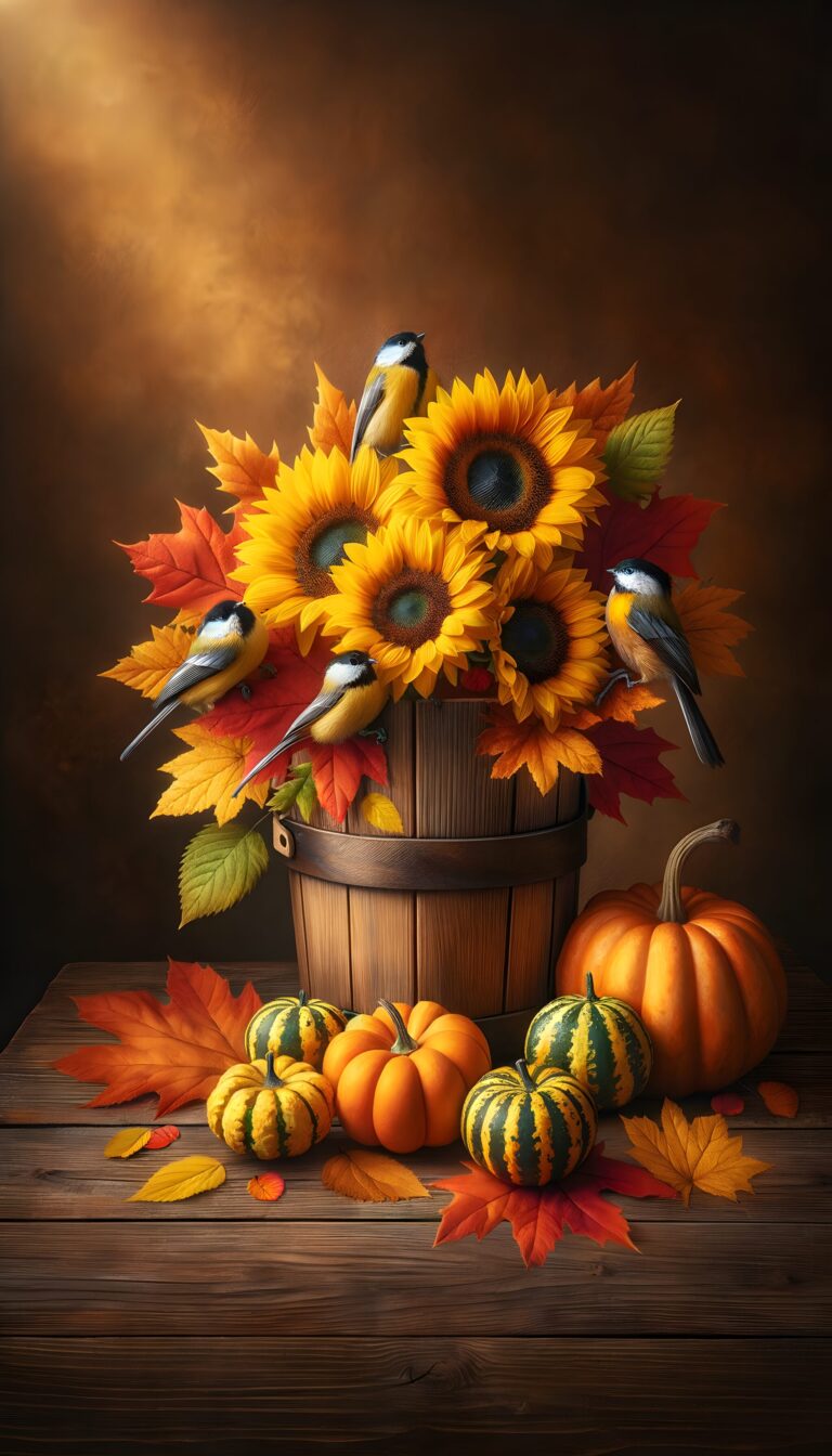 Diamond Painting Herfst Tafereel voorbeeldafbeelding van het volledige ontwerp