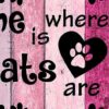 Diamond Painting Home Is Where My Cats Are voorbeeldafbeelding van het volledige ontwerp