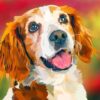 Diamond Painting Hond In Bloemenveld Elvira Clement voorbeeldafbeelding van het volledige ontwerp