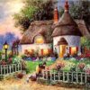 Diamond Painting Huisje voorbeeldafbeelding van het volledige ontwerp
