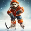Diamond Painting Ijshockeyspelers - dieren voorbeeldafbeelding van het volledige ontwerp